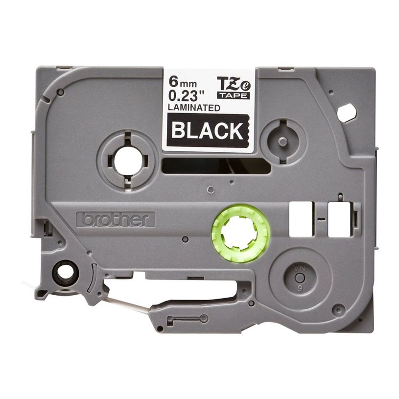 4977766052399-Brother TZe315 - Ruban d'étiquettes auto-adhésives - 1 rouleau (6 mm x 8 m) - fond noir 