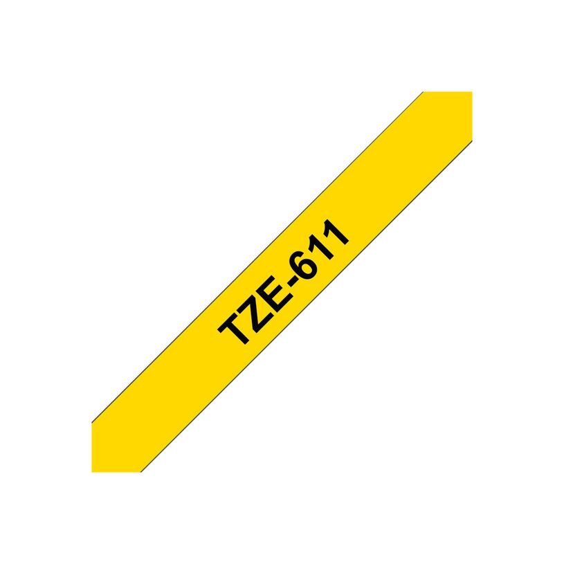 4977766686624-Brother TZe611 - Ruban d'étiquettes auto-adhésives - 1 rouleau (6 mm x 8 m) - fond jaune -P_79360932_4-0