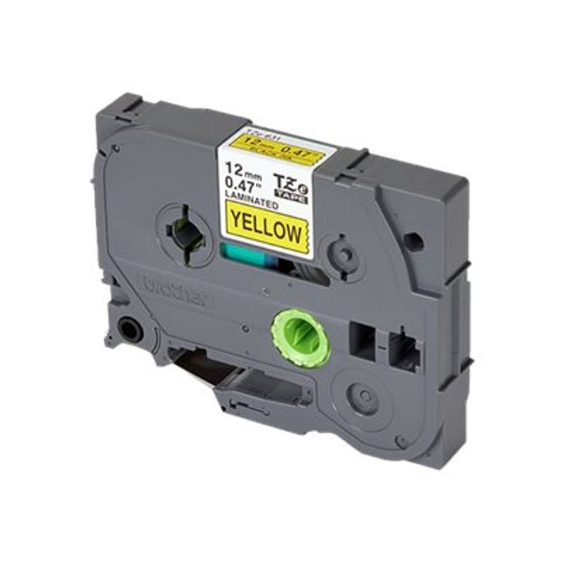 4977766686686-Brother TZe631 - Ruban d'étiquettes auto-adhésives - 1 rouleau (12 mm x 8 m) - fond jaune-P_79360933_6-2