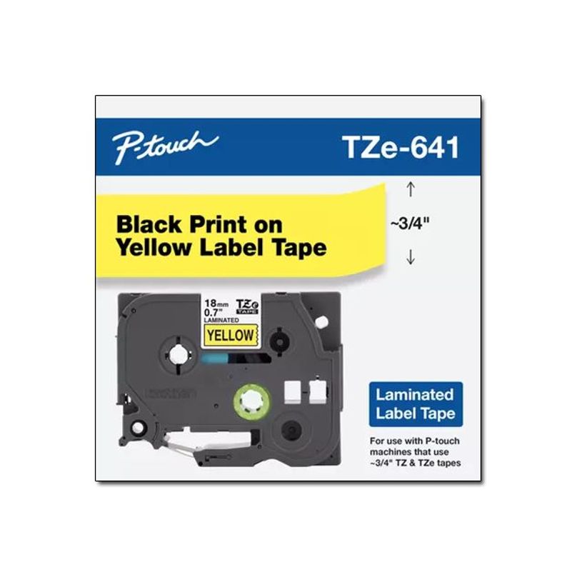4977766686716-Brother TZe641 - Ruban d'étiquettes auto-adhésives - 1 rouleau (18 mm x 8 m) - fond jaun-P_79360934_10-4