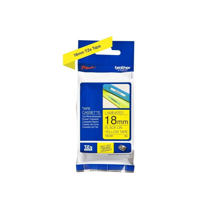 4977766686716-Brother TZe641 - Ruban d'étiquettes auto-adhésives - 1 rouleau (18 mm x 8 m) - fond jaun-P_79360934_15-9