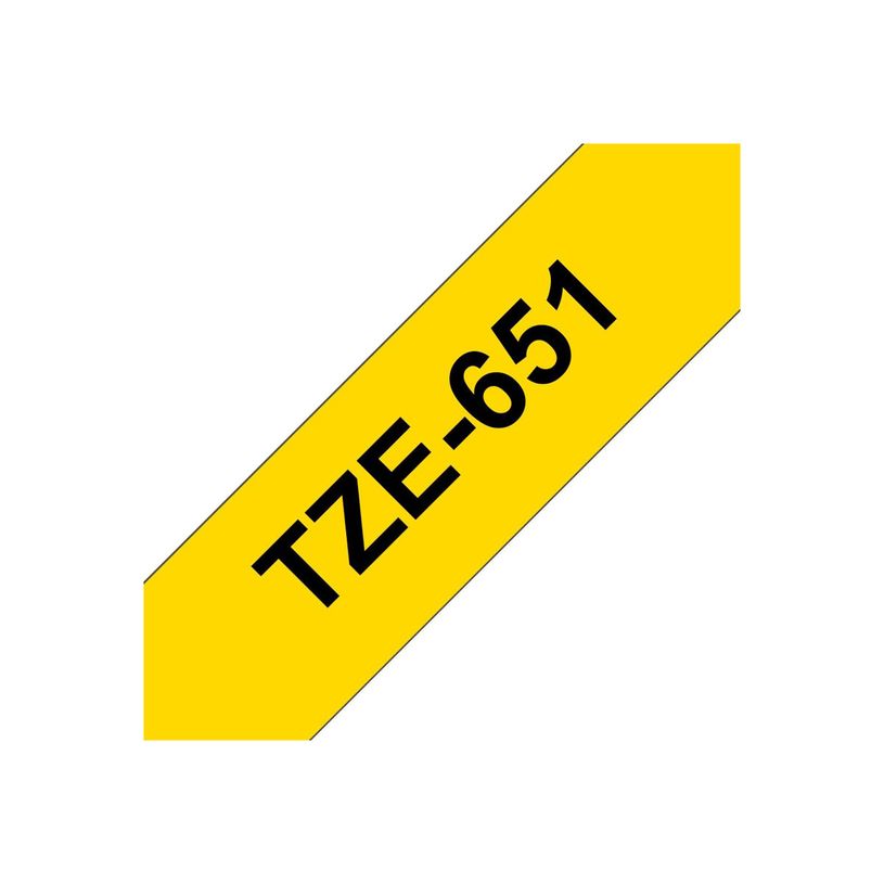 4977766686747-Brother TZe651 - Ruban d'étiquettes auto-adhésives - 1 rouleau (24 mm x 8 m) - fond jaune-P_79360935_4-0