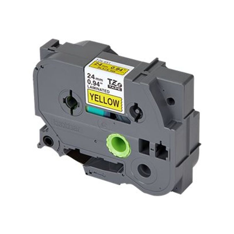 4977766686747-Brother TZe651 - Ruban d'étiquettes auto-adhésives - 1 rouleau (24 mm x 8 m) - fond jaune-P_79360935_6-2