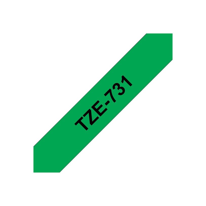 4977766691352-Brother TZe731 - Ruban d'étiquettes auto-adhésives - 1 rouleau (12 mm x 8 m) - fond vert -P_79360936_5-0