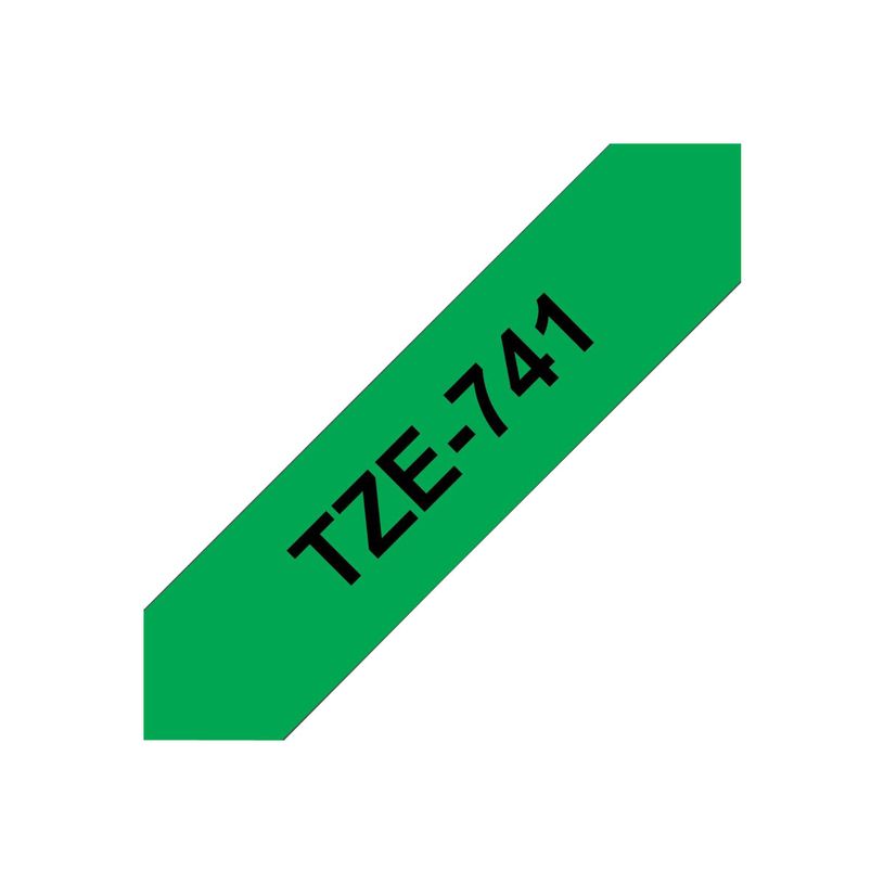 4977766691970-Brother TZe741 - Ruban d'étiquettes auto-adhésives - 1 rouleau (18 mm x 8 m) - fond ver-P_79360937_11-11