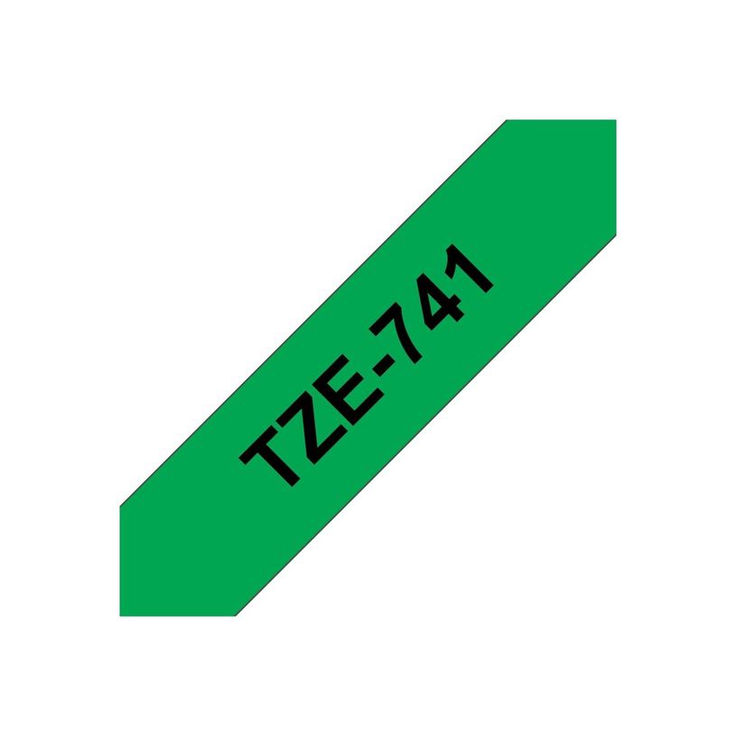 4977766691970-Brother TZe741 - Ruban d'étiquettes auto-adhésives - 1 rouleau (18 mm x 8 m) - fond ver-P_79360937_12-14