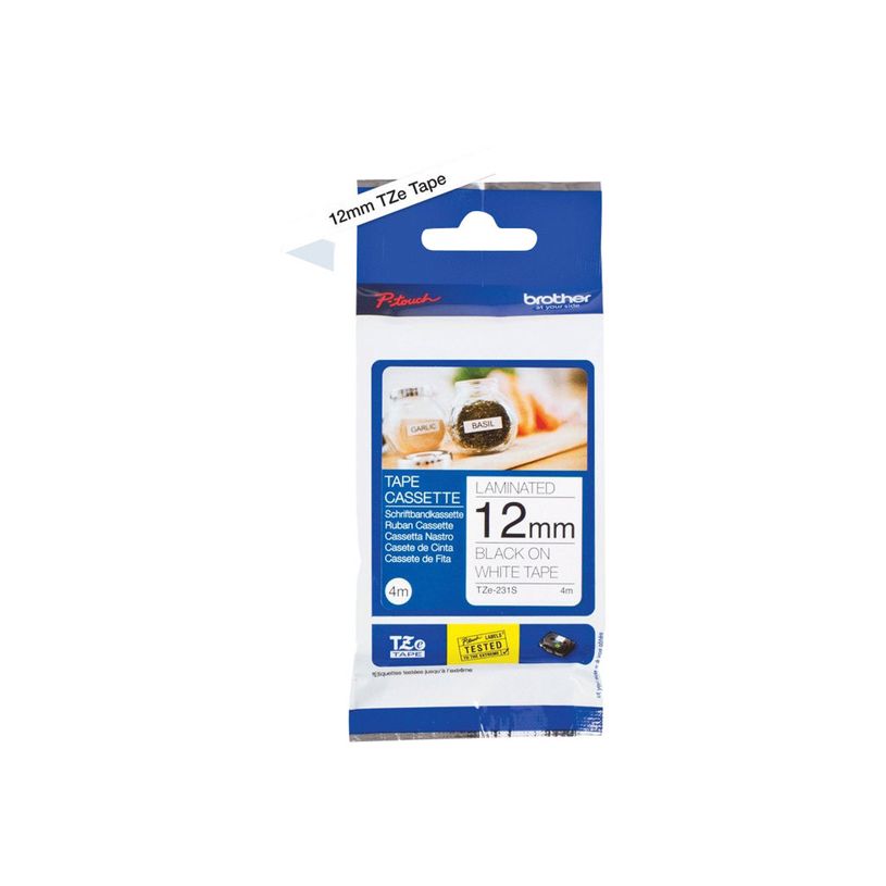 4977766685221-Brother TZe231S - Ruban d'étiquettes auto-adhésives - 1 rouleau (12 mm x 8 m) - fond bla-P_79360939_5-15