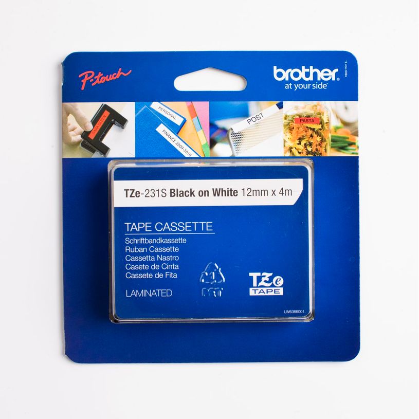 4977766685221-Brother TZe231S - Ruban d'étiquettes auto-adhésives - 1 rouleau (12 mm x 8 m) - fond blan-P_79360939_6-0
