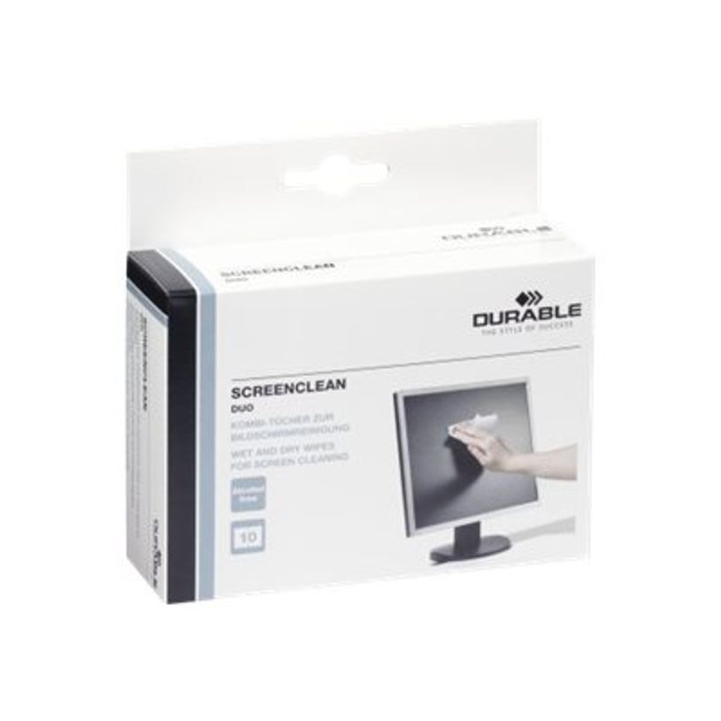 4005546501505-Durable Screenclean DUO - boite de 20 pochettes nettoyantes (10 sèches + 10 humides) pour-P_79361671_9-11