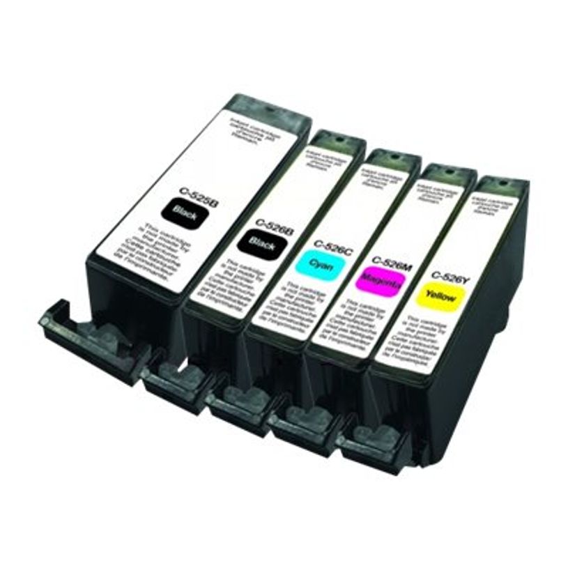 3584770882563-Cartouche remanufacturée Canon PGI-525/CLI-526 - pack de 5 - noir x2, cyan, magenta, jaune-P_79361892_1-0