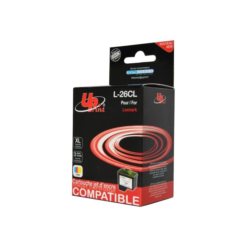 3584770880545-Cartouche remanufacturée Lexmark 26 - cyan, magenta, jaune - Uprint-P_79361999_1-0