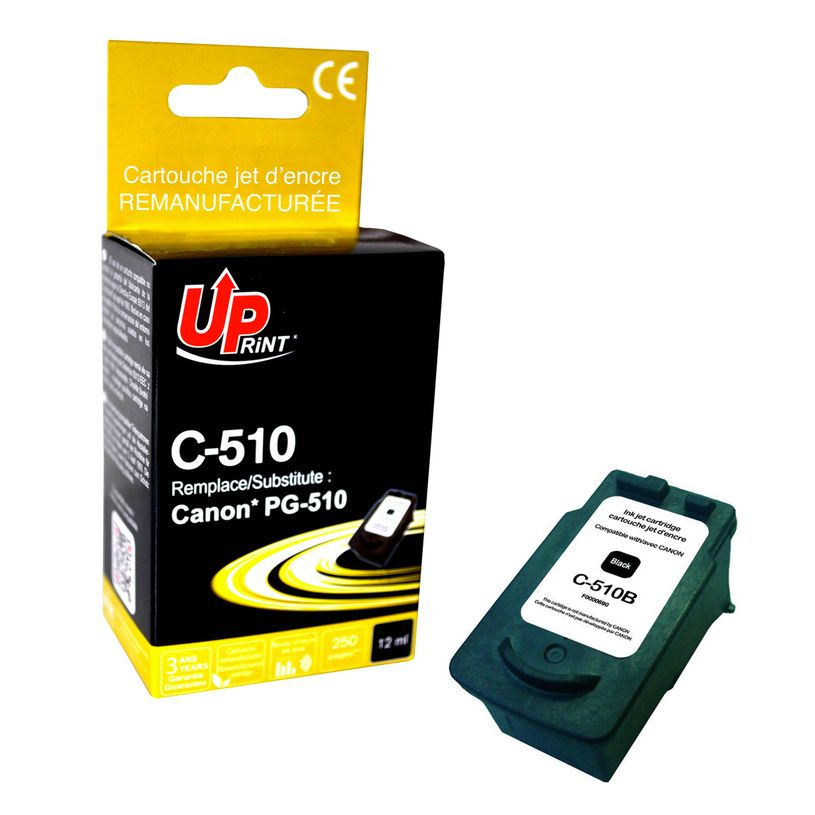 3584770880842-Canon PG-510 - remanufacturé UPrint C.510B - noir - cartouche d'encre--2