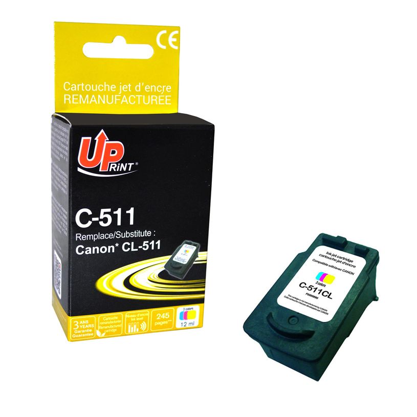 3584770880859-Canon CL-511 - remanufacturé UPrint C.511 - cyan, magenta, jaune - cartouche d'encre--2