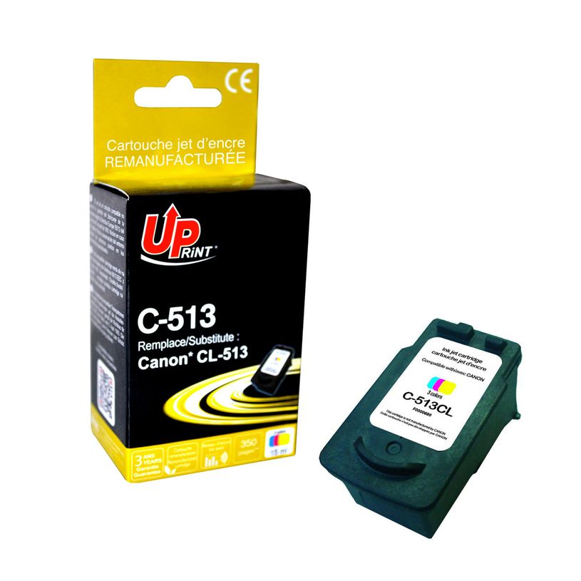 3584770880910-Cartouche remanufacturée Canon CL-513 - cyan, magenta, jaune - Uprint--2
