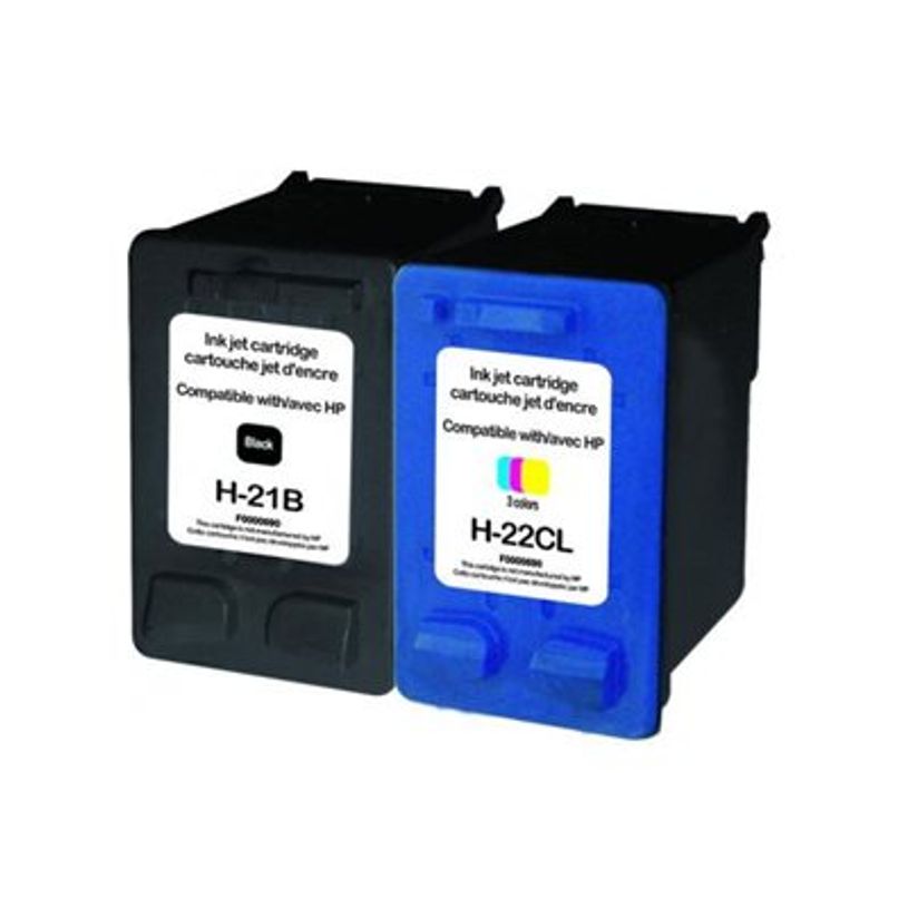 3584770880736-Cartouche remanufacturée HP 21/22 - pack de 2 - noir, cyan, magenta, jaune - Uprint-P_79362010_2-2