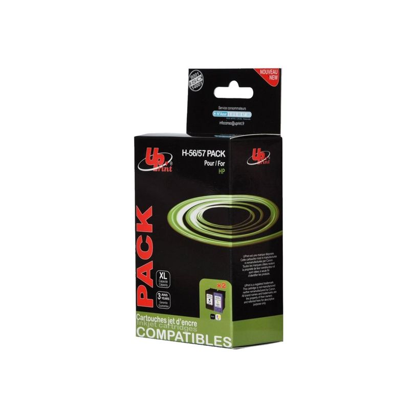 3584770880743-Cartouche remanufacturée HP 56/57 - pack de 2 - noir, cyan, magenta, jaune - Uprint-P_79362011_1-0