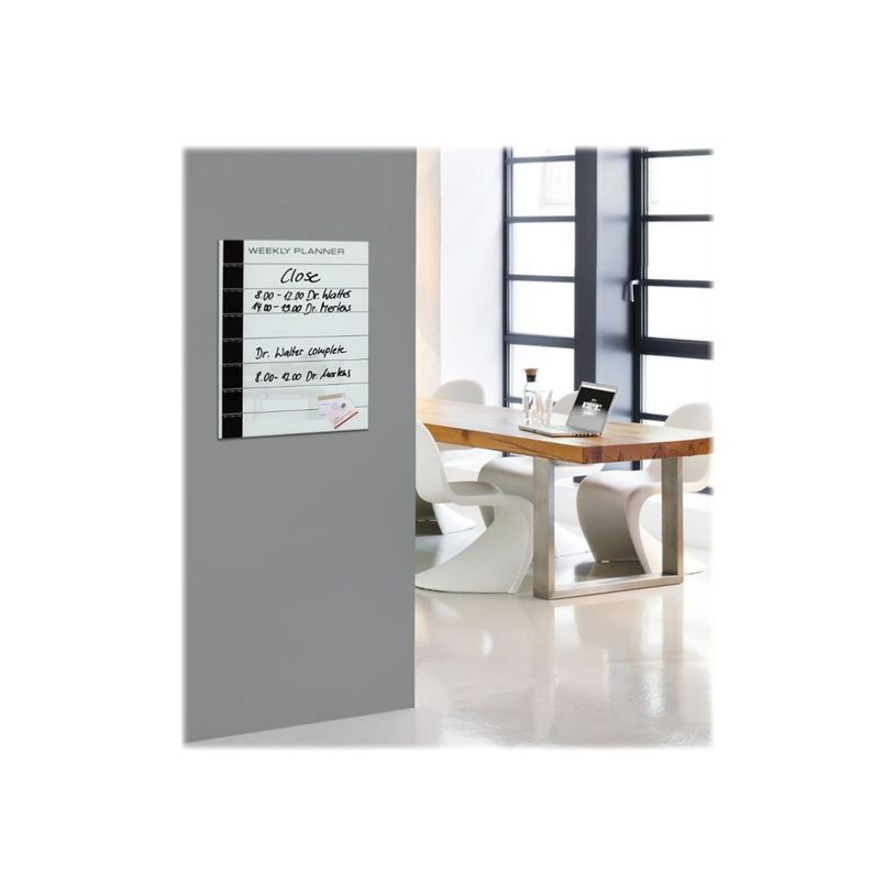 4004360887604-Sigel Artverum - Tableau en verre d'organisation hebdomadaire - 40 x 50 cm - magnétique - -P_79362246_4-3