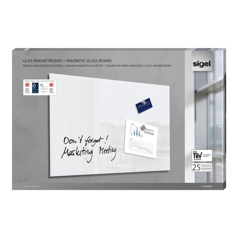 4004360887635-Sigel Artverum - Tableau magnétique en verre - 100 x 65 cm - blanc-P_79362249_1-0