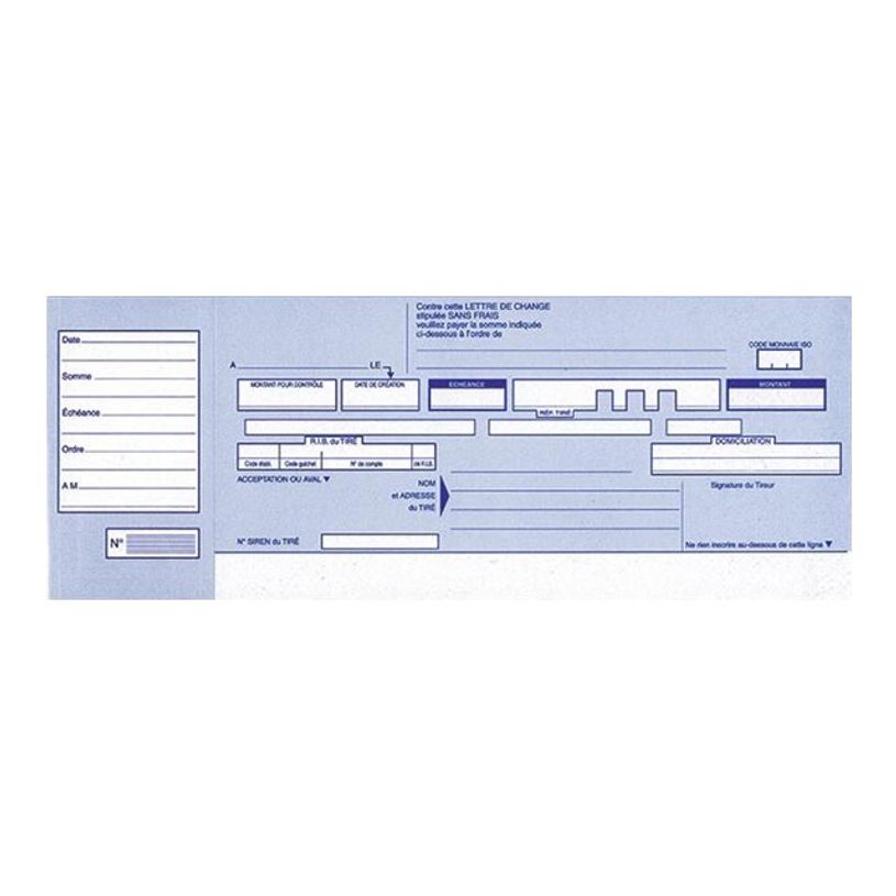 3416790001399-ELVE - Carnet de lettres de change - 50 feuilles - 10,2 x 27 cm-P_79362490_2-1