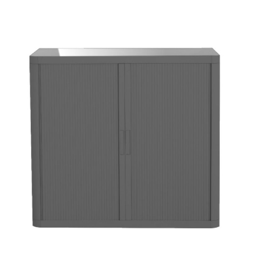 3660141929164-Armoire mi-haute à rideaux EASY OFFICE - 110 x 104 x 41,5 cm - Corps, rideaux et poignée -P_79362557_1-0