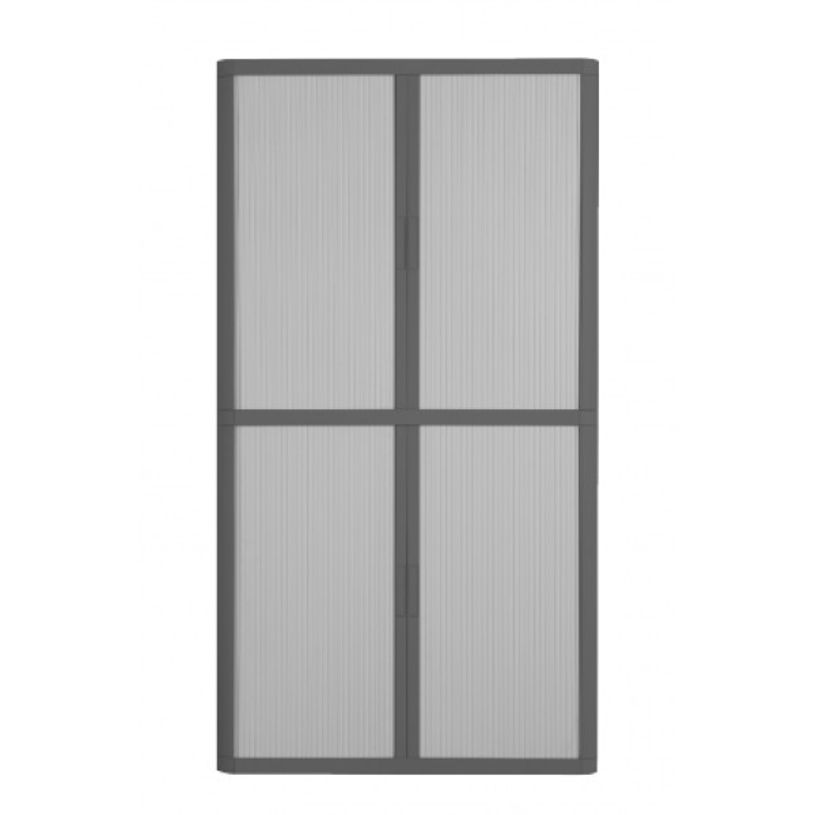 3660141930269-Armoire haute à rideaux EASY OFFICE - 110 x 204 x 41,5 cm - Corps et poignée anthracite --P_79362582_1-0