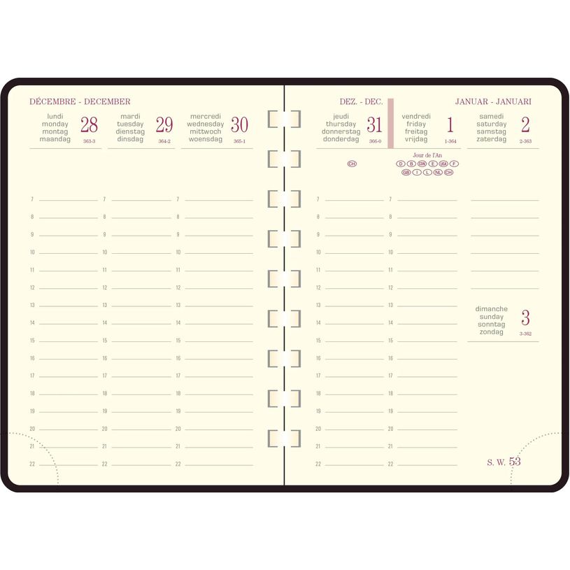 3660942124300-Agenda de poche spiralé Cassandra Eurotime 13S - 1 semaine sur 2 pages - 9 x 13 cm - disponible dans différentes cou--3