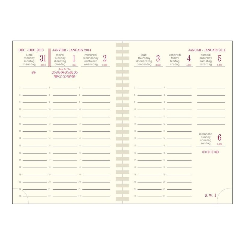 3660942124300-Agenda de poche spiralé Cassandra Eurotime 13S - 1 semaine sur 2 pages - 9 x 13 cm - disponible dans diff-P_79363156_7-6