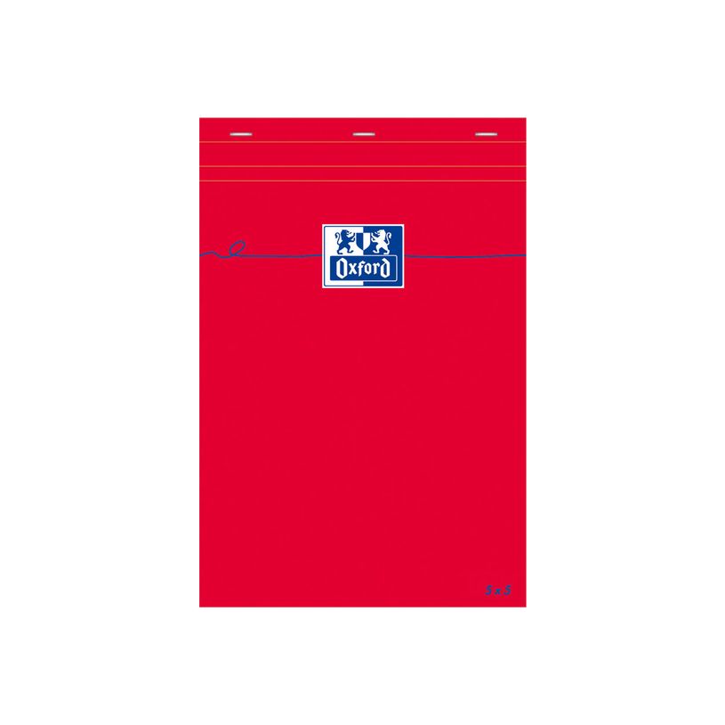 2012347544688-Oxford - Bloc notes - A5 - 160 pages - petits carreaux - 80G - rouge-P_79363386_1-0