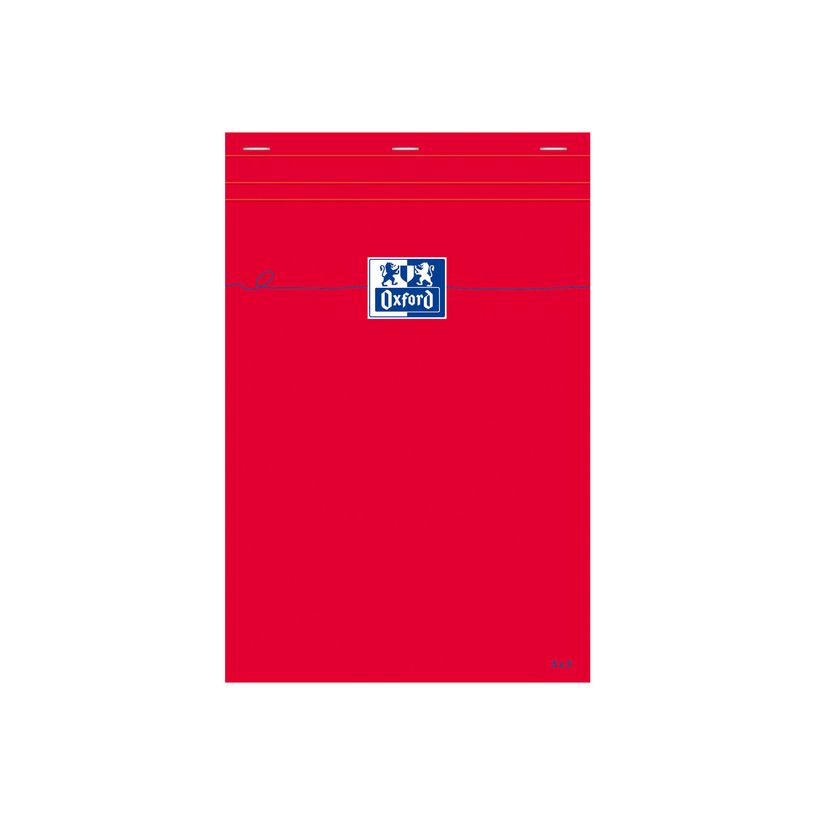 2012347544695-Oxford - Bloc notes - A4 - 160 pages - petits carreaux - 80G - rouge-P_79363387_3-0