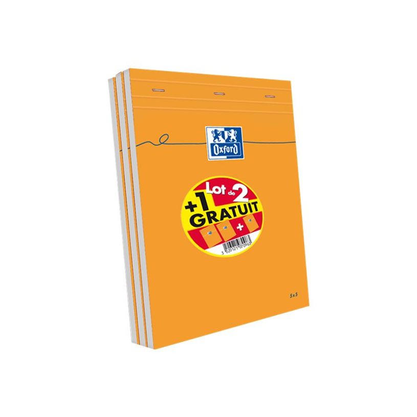 3020121070963-Oxford - Pack de 3 Blocs notes - A4 - 160 pages - petits carreaux - 80g - orange-P_79363555_1-0