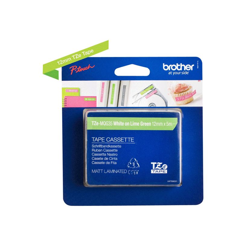4977766698665-Brother TZeMQG35 - Ruban d'étiquettes auto-adhésives - 1 rouleau (12 mm x 8 m) - fond ver-P_79363676_1-2