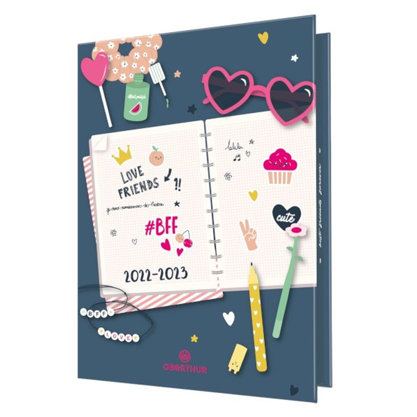 3108720615720-Agenda Mes Copines - 1 jour par page - 12,5 x 17,5 cm - Oberthur-P_79363851_1-0