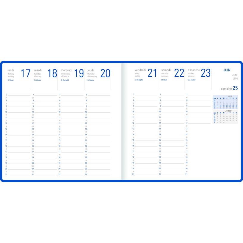 3108728166002-Agenda Dayton 16 bureau - 1 semaine sur 2 pages - disponible dans différentes couleurs - O-P_79363896_7-6