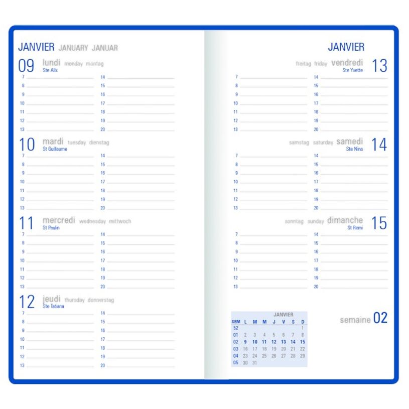 3108728441659-Agenda Summerside 16 poche - 1 semaine sur 2 pages - disponible dans différentes couleurs -P_79363903_2-1