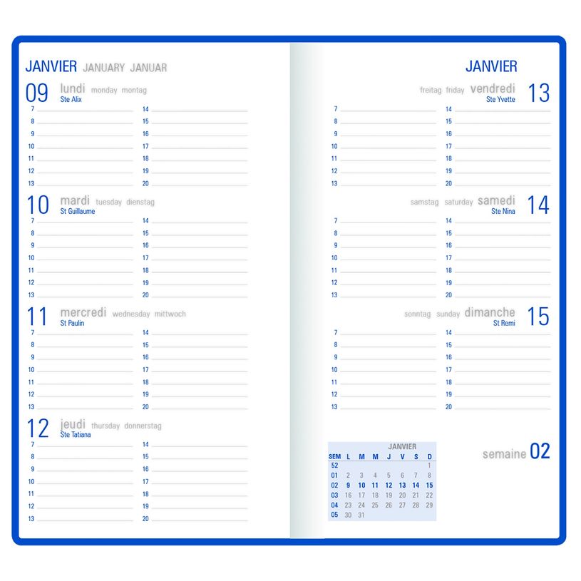 3108728446005-Agenda Dayton 16 poche - 1 semaine sur 2 pages - disponible dans différentes couleurs - Ob-P_79363905_6-5