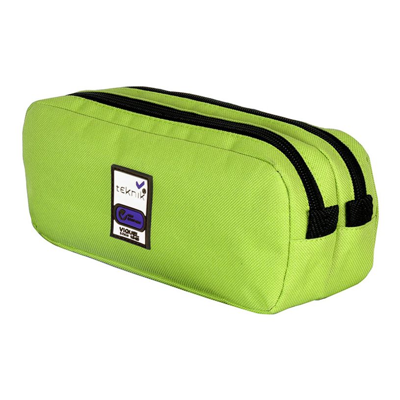 3135258779204-Trousse rectangulaire Teknik Double - 2 compartiments - 4 coloris disponibles - Viquel-P_79363993_5-4