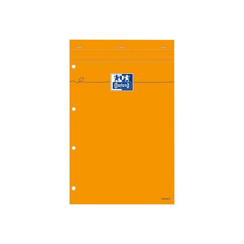 3020121069790-Oxford - Bloc notes - A4 + - 160 pages - grands carreaux - perforé - orange-P_79364061_2-0