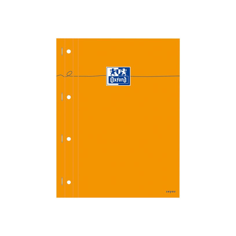 3020121062883-Oxford - Bloc notes - A4 - 160 pages - grands carreaux - perforé - orange-P_79364131_1-0