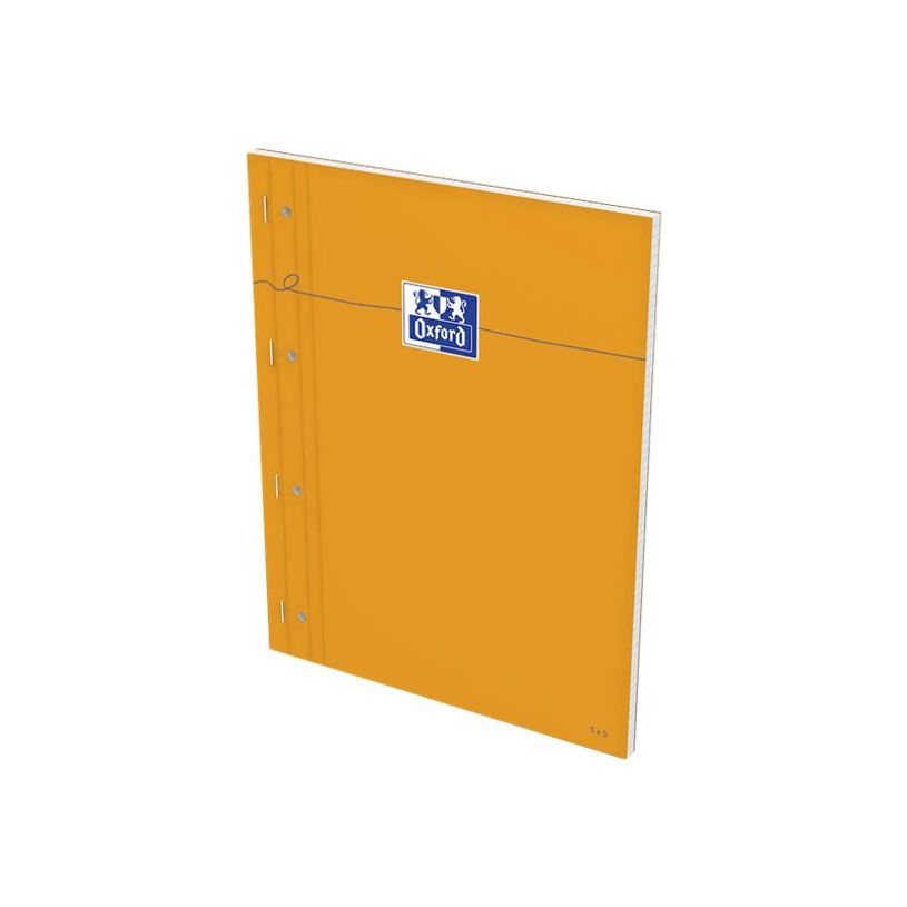 3020121062883-Oxford - Bloc notes - A4 - 160 pages - grands carreaux - perforé - orange-P_79364131_3-2