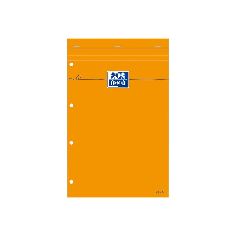3020120803890-Oxford - Pack de 5 Blocs notes - A4 + - 160 pages - grands carreaux - perforés - orange-P_79364359_1-0
