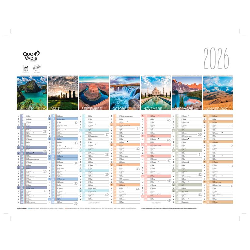 3371017523651-Quo Vadis - Calendrier Fantaisie 7 mois par face - 21 x 27 cm - Terre--1