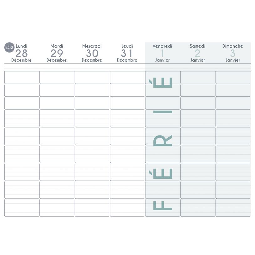 3371017523682-Quo Vadis - Calendrier familial à feuillets - Spiralé - 2026-2027 - Français - Family Planner - 12 mois de septembre à août - 30x30 cm - Papier Clairefontaine blanc - Fabri--2