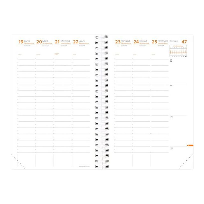 3371017523798-Agenda spiralé à élastique Time & Life Large - 1 semaine sur 2 pages - 16 x 24 cm - viol-P_79364648_1-1