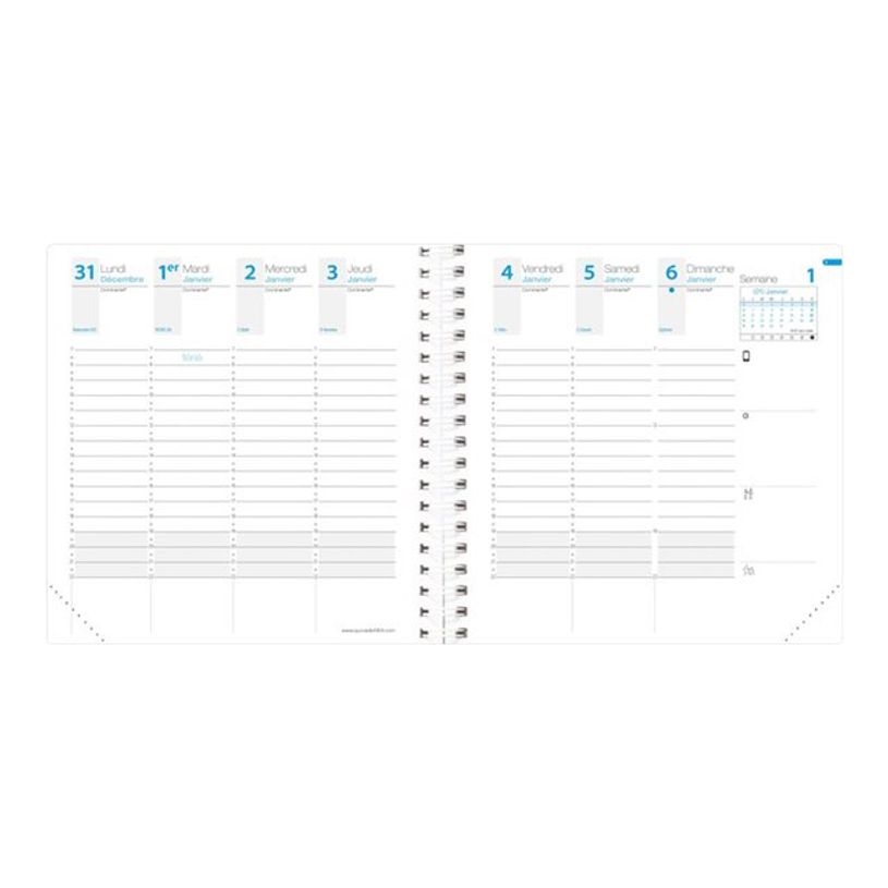3371017523804-Agenda spiralé à élastique Time & Life Medium - 1 semaine sur 2 pages - 16 x 16 cm - vio-P_79364649_1-1