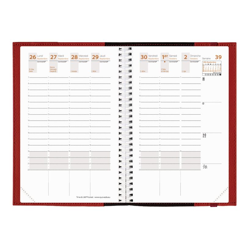3371017523842-Agenda spiralé à élastique Time & Life Pocket - 1 semaine sur 2 pages - 10 x 15 cm - vio-P_79364650_1-1