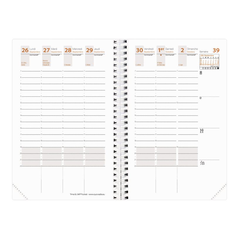3371017523842-Agenda spiralé à élastique Time & Life Pocket - 1 semaine sur 2 pages - 10 x 15 cm - vio-P_79364650_2-2