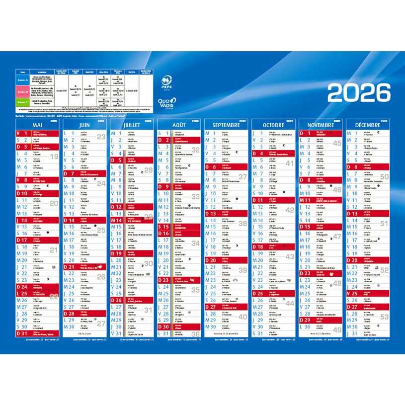 3371017524665-Calendrier de banque Septembre à Décembre - 55 x 40,5 cm - bleu - Quo Vadis-P_79364666_2-1