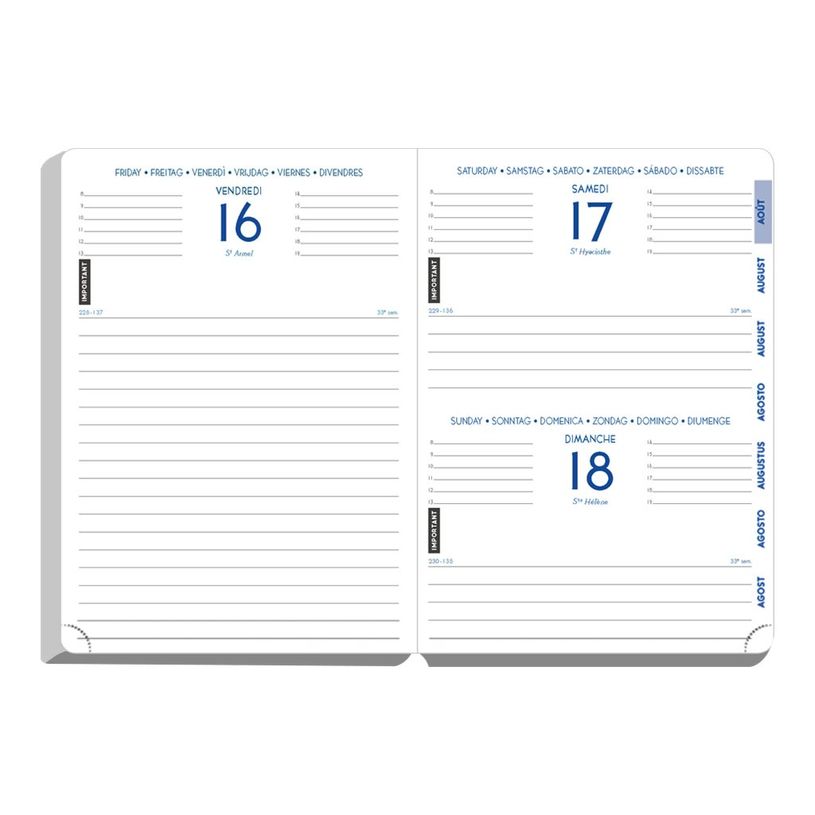 3660942032063-Agenda Méline - 1 jour par page - 12 x 17 cm - disponible dans différentes couleurs - Ex-P_79365116_2-12