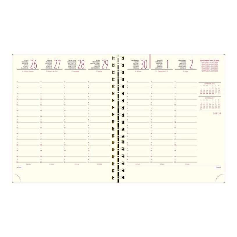 3660942032025-Agenda de bureau spiralé 16 mois Vérone - 1 semaine sur 2 pages - 15 x 17 cm - disponible dans diff-P_79365126_1-7