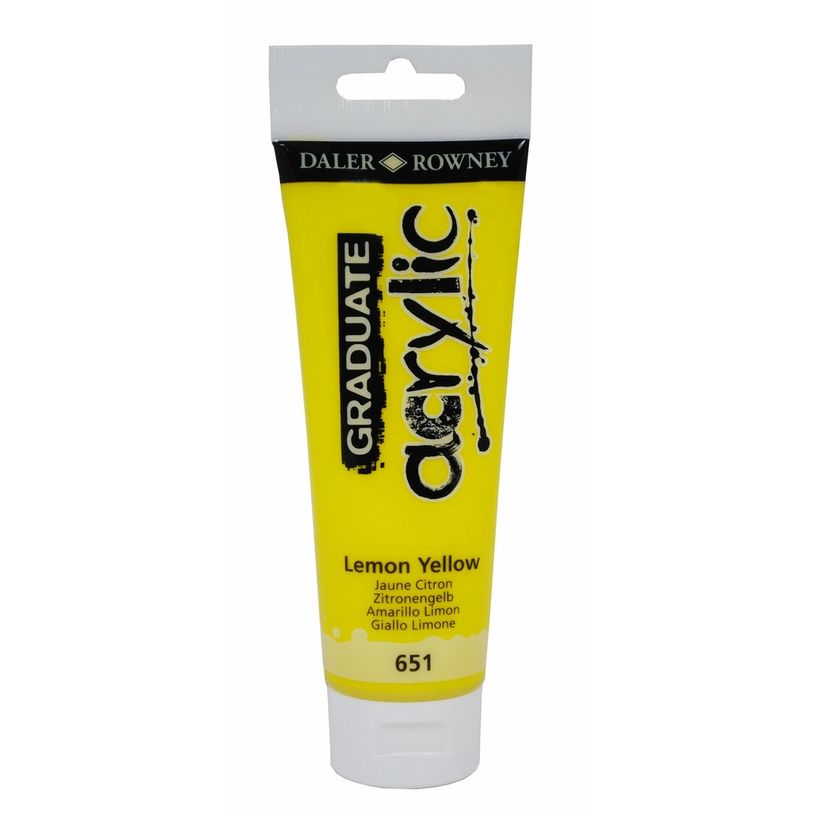 5011386020563-Daler-Rowney Graduate - Peinture acrylique - 120 ml - jaune citron-P_79365311_1-0